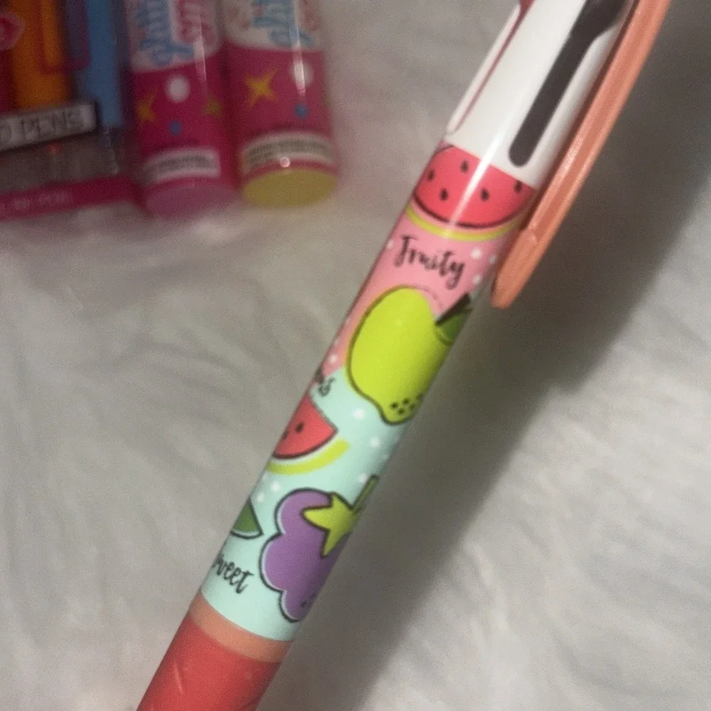 Smens Scented Pens Black Ink Medium Point 8 Count Lot Sugar Skull‎ Neon Glitter
